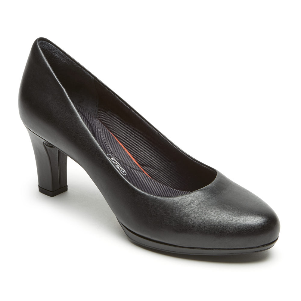 Pumps Rockport Mujer Mexico - Total Motion Leah Negros - KGTSB9360